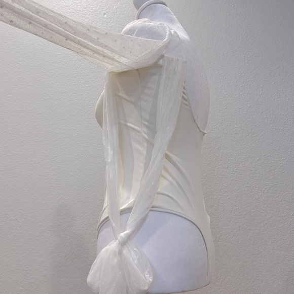 free people women’s intimately white thong bodysuit size extra small boho - Picture 5 of 7